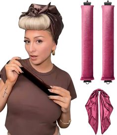 PRICES MAY VARY. GET CURLS WITHOUT HAIR DAMAGE: Traditional heated rollers hair styling accessories tools can cause damage to hair over time, but these heatless hair curlers rollers offer a healthier alternative, promoting stronger and healthier hair. Adorn yourself with a true original overnight heatless curls headband. Each hand-assembled piece overnight hair curlers wand carries its own distinct charm, reflecting the love and craftsmanship poured into its creation. HEATLESS CURLING SET FOR AL Blowout Long Hair, Overnight Heatless Curls, Hair Curler Wand, Hair Wraps For Sleeping, Hair Curling Tools, Foam Rollers Hair, Heatless Curling, Sleep Hairstyles, Hair Curlers Rollers