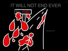 a red and black poster with the words it will not end ever