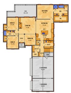 the first floor plan for a home