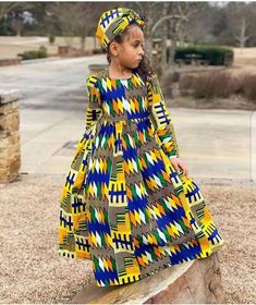 Help your child remember her childhood with this beautiful dress. This is a custom African Girls dress that can be worn for birthdays, photoshoots and other events for babies. Before ordering, please go through the size chart and choose a size for your daughter before checkout. Or you can send her measurement (Chest, Waist, Hip & Dress Length). This is a custom order,it takes 1 week or more during busy sale period to sew and 3-5 business days to ship. If you have any question, please send me a m African Birthday Dress, South African Traditional Dresses, Dress African Print, Mother Daughter Fashion, Kente Dress, Ankara Dress Styles, African Dresses For Kids, Kente Styles, Girls Maxi Dresses