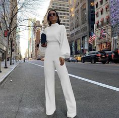 FULL LENGTH SOLID JUMPSUIT - The Look Edit Jumpsuit Outfits, Jumpsuit Casual, Solid Jumpsuit, Solid Color Jumpsuits, Bodycon Jumpsuit, Jumpsuit Elegant, Puff Long Sleeves, Plus Size Jumpsuit, Long Sleeve Jumpsuit