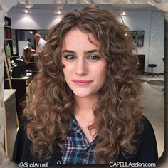 Bang Ideas, Curly Cuts, Highlight Ideas, Hair And Skin Care, Layered Hairstyles, Longer Hair, Curly Hair With Bangs