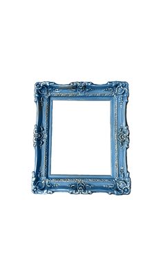 an empty blue frame on a white background