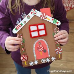 Gingerbread House Craft, Gingerbread Activities, House Craft, Christmas Crafts For Kids To Make, Craft Craft, Fun Christmas Crafts, Winter Crafts For Kids