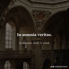 an old building with the words in somma veritas, i'm dreams there is truth