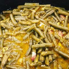 the food is prepared and ready to be cooked in the pot or oven for consumption