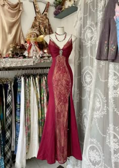 Xiaohongshu Dress, Red Lace Prom Dress, Prom Dress Mermaid, Lace Party Dress, Prom Dress Inspo, Prom Dresses Long Lace, Evening Party Gowns, Prom Dress Ideas, Prom Inspo