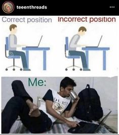 two pictures one with a man sitting at a desk and the other with a laptop