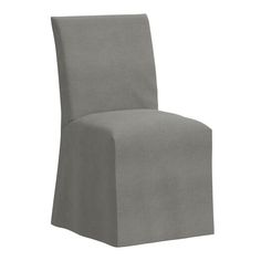 a gray chair with a white background