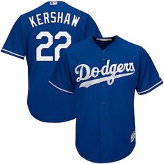 Clayton Kershaw Los Angeles Dodgers Majestic Official Cool Base Player Jersey - Royal Yasiel Puig, Justin Turner, Big And Tall Style, Clayton Kershaw, Corey Seager, Cody Bellinger, Youth Game, Football Gear, Personalized Jersey