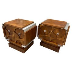 two pieces of art deco furniture made out of wood