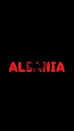 the word alesia written in red on a black background