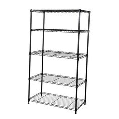 three tiered shelving unit with four shelves