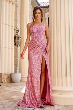 Sequin Prom Dresses Mermaid, Long Drapes, Prom Designs, Designer Prom Dresses, Draped Skirt