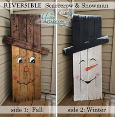 two wooden doors with faces painted on them and the words, how cute are the new stories