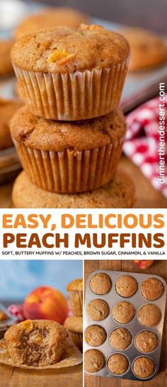 easy, delicious peach muffins are the perfect way to use fresh peaches