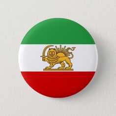 the flag of italy with a lion on it's back button is shown in red, white and green