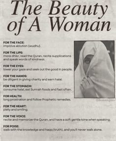 an advertisement for the beauty of a woman