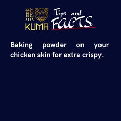 the words baking powder on your chicken skin for extra crispy are written in chinese