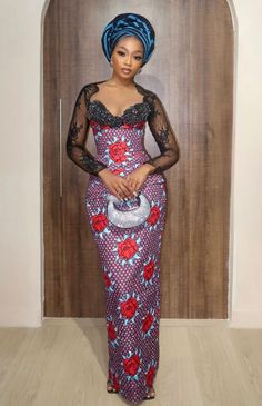 Ankara Aso Ebi Style For Ladies, Maxi Dress Ankara, Ankara Asoebi, Owambe Styles, African Print Maxi Dress, Dress Tape, Ankara Outfits, Ankara Maxi Dress