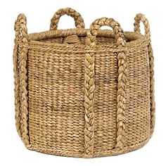 Sweater Palm Leaf Fireplace Basket Fireplace Basket, Rush Baskets, Fireplace Baskets, Log Basket, Rustic Baskets, Sandberg Wallpaper, Log Baskets, Basket Uses, Seagrass Basket