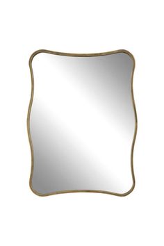 a square mirror with gold trimmings on the edges and an ornate frame around it