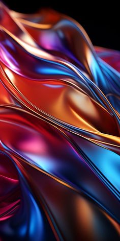 an abstract image of colorful lines and curves