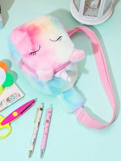 Plush Unicorn Children Backpack - Momorii Plush Storage, Winter Cartoon, Storing Toys, Magic Gift, Small Toys