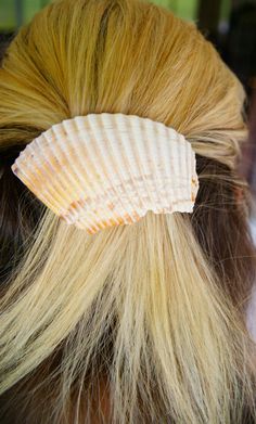 This is a Conch Shell hair barrette.  It is made from a beautiful piece of conch shell.  I find these amazing pieces of shell on the beaches and think they are so pretty!  These make beautiful barrettes! So many options with this fun hair barrette! It is a 3 inch french barrette on the back. These add the cutest touch to any beach vacation! They should be everyone's bikini accessory.  They look great at the beach, music festival or poolside. The hair accessories would also look great at a beach wedding or make a wonderful bridesmaid gift. See my other hair accessories.  Feel free to email questions. Live in an Ocean State of mind... every single day. Beach Music Festival, Jewelry Ocean, Ocean Style, Beach Music, Ocean Fashion, French Clip, Fun Hair, French Barrette, Conch Shell