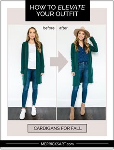 Green Cardigan Outfit, Cardigan Fall Outfit, Elevate Your Outfit, Outfit Cardigan, Fall Style Guide, Fall Cardigan, Cardigan Outfit, Autumn Ideas, Fall Cardigans