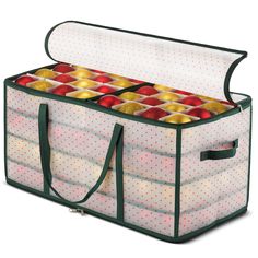 PRICES MAY VARY. Organize All - Organizer is large enough to fit up to 128 Christmas ornaments, each one 3“. Individual carry trays stack neatly when in the box and are easily removed and carried from room to room for refilling and organizing the ornaments. Storage trays are gridded, allowing you to store each ornament in its own slot. Handy Features - The ornament organizer has dual zippers on the top and bottom for neat collapse. Both ends have sturdy handgrips enabling you to lift and drag it Christmas Ornament Storage, Ornament Storage Box, Holiday Storage, Ornament Storage, Box Store, Organiser Box, The Holiday Aisle, Xmas Decorations, Christmas Colors