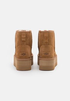 UGG CLASSIC MINI PLATFORM - Bottines à plateau - chestnut/cognac - ZALANDO.FR Winter Boots