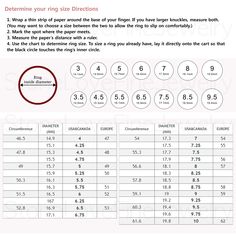 the size chart for women's shoes with measurements and sizes to choose from them