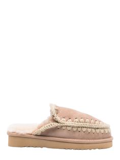 Find MOU Eskimo Slippers on Editorialist. sand beige sheepskin suede slip-on style whipstitch trim round toe branded insole shearling lining EVA rubber sole Clothes Wishlist, Iconic Bags, Sand Beige, Boots Fall, Slipper Shoes, Flat Boots, Exclusive Fashion, Christmas 2024