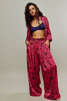 Goddess Lounge Pants Lounge Trousers, Luxury Pajamas, Bold Floral Print, Women's Pajamas, Womens Robes, Lounge Pants, Drawstring Waistband, Boho Clothing, Boho Outfits