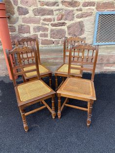 Antique set of 4 French Renaissance Revival dining chairs in the style of Louis XIII hand-crafted from solid wood. In very good condition,carving evident, sign of 100 years used . In good solid condition, does not wank , from the 1900s some worm holes Without gravity height 90cm seat tall 47 cm width 38 depth 42 cm. Carved Dining Chairs, Furniture Dining Chairs, Set Of, Dining Room Furniture, Dining Furniture, Gravity, Room Furniture, Living Furniture, Dining Chairs