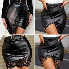 Leather Skirts, Classy Casual Outfits, Stylish Dress Designs, Cute Skirts, Edgy Outfits, Casual Fall Outfits, Women Clothing Boutique, Classy Dress, Look Cool