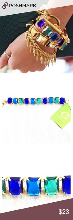 C Wonder Island Dreams Translucent Jewel Bracelet C Wonder Island Dreams Translucent Jewel Bracelet; New with Tags; Website overstock  **Approximately 7.5” long x .7” wide ** Lobster clasp ** Metal C Wonder identifying tag C Wonder Jewelry Bracelets Trendy Blue Formal Jewelry, Trendy Blue Glass Jewelry, Elegant Blue Glass Bracelets, Elegant Blue Glass Bracelet, Jewel Bracelet, Lobster Clasp, Jewelry Bracelets, Charm Bracelet, Wonder