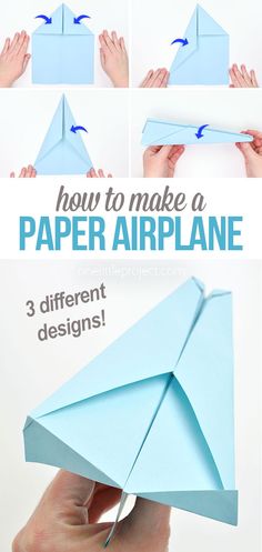 Photo showing different steps of folding paper plane. Photo of hand holding paper plane. Making Airplanes Crafts, Folding A Paper Airplane, Step By Step Paper Airplane, How To Fold Paper Airplanes For Kids, Folding Paper Airplanes, Best Paper Airplane Step By Step, How Do You Make A Paper Airplane, Paper Plane Folding, Making Paper Airplanes