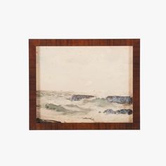 Crashing Waves Framed Print Vintage Ocean Art, Oyster Framed Art, Burl Picture Frame, Vintage Ocean Painting, Vintage Mermaid Art Framed, Crashing Waves, Visual Artwork, Burled Wood, New Wall