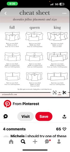 an iphone screen showing the instructions for how to make bed sheets and pillowcases