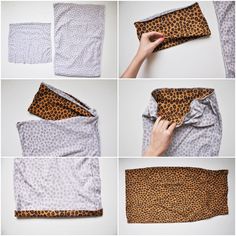 how to make an animal print pillow case with fabric and piping step - by - step instructions