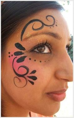 Face Paint Ideas For Adults, Easy Face Paint Ideas, Easy Face Paint, Festival Face Paint, Face Paint Ideas, Christmas Face Painting