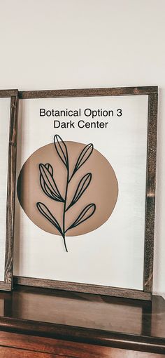 the botanical option 3 dark center sign is displayed on a shelf