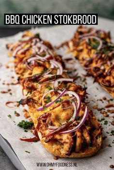 the bbq chicken stokbod is served with onions and cilantro