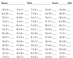 printable worksheet with numbers and times