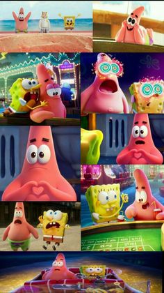 the spongebob movie is shown in many different scenes