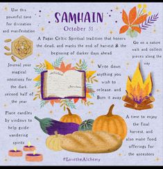 a poster with an image of autumn and other things to say about it on the page