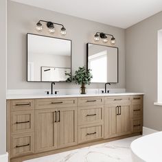 Joel 3 Light Vanity, Matte Black and Aged Brass – Lights.com Vanity Ideas Master Bath, Hall Bathroom Ideas, Natural Wood Vanity Bathroom, Vanity Fixtures, Kids Bathroom Remodel, Kids Bathrooms, Ohio House, Double Sinks, Bathroom Features