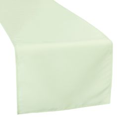 Polyester Table Runner - Sage Green - CV Linens Kitchen Table Cloth, Oval Kitchen Table, 120 Round Tablecloth, Green Tablecloth, Chair Bands, Green Napkins, Sequin Table, Chair Sash, Flower Panels